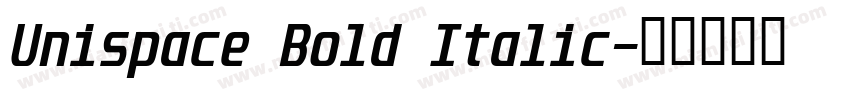 Unispace Bold Italic字体转换